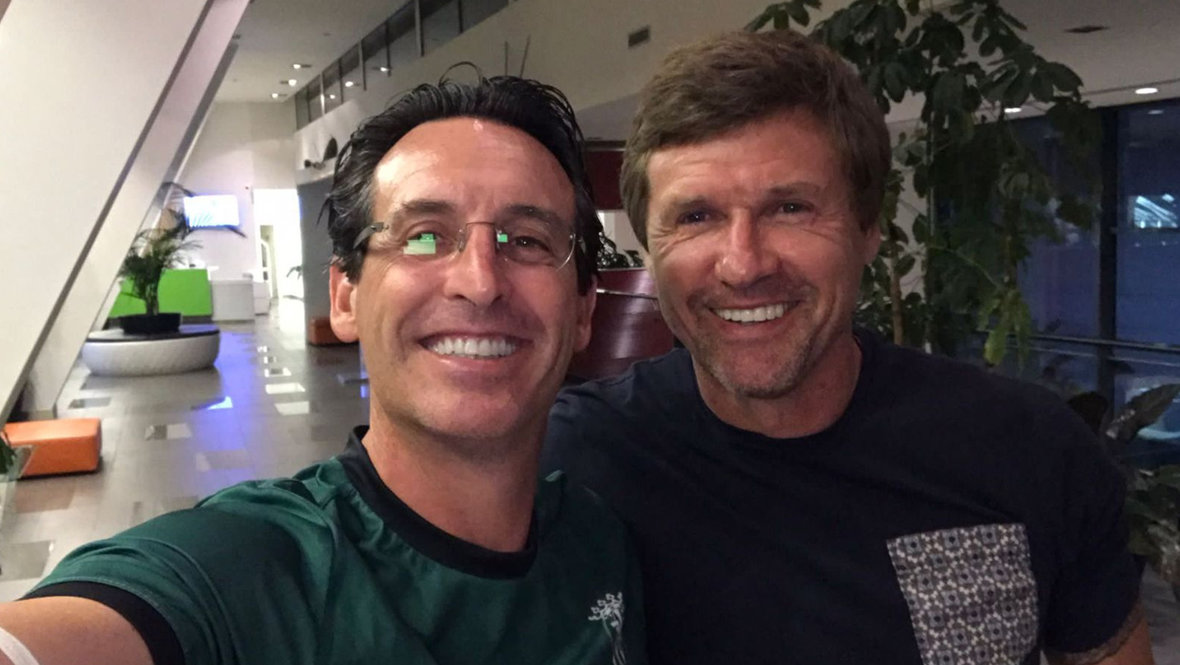 Андрей Мох и Унаи Эмери.