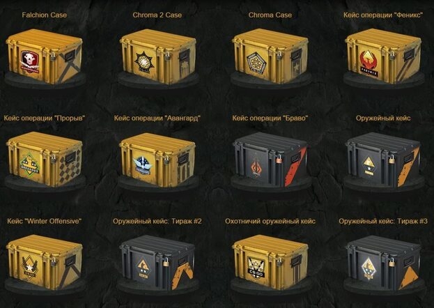 Актуальные CS2 кейсы этого года.