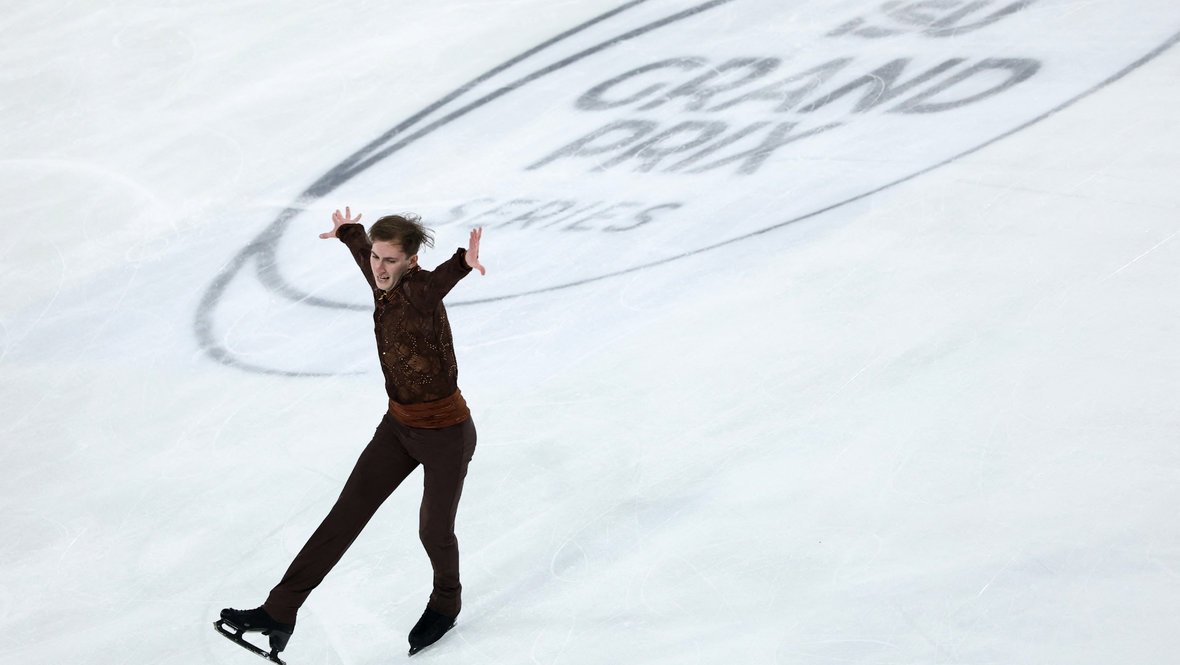 Ника Егадзе на первом этапе Гран-при ISU в Анже.