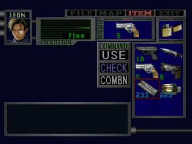 Инвентарь в Resident Evil 2.