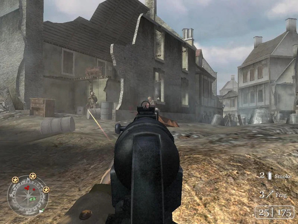 Интерфейс во время игры в Call of Duty 2.