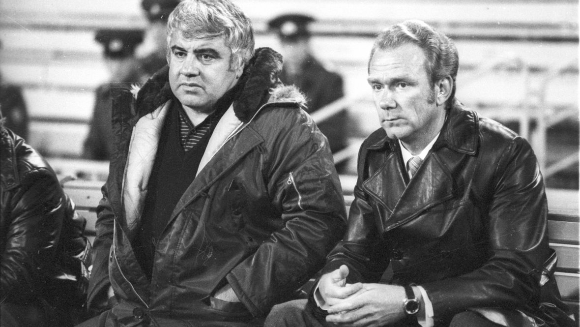 Валерий Лобановский (справа) и Нодар Ахалкаци.