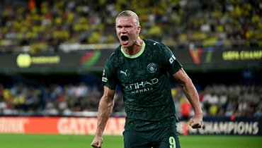 «Манчестер Сити» победил «Вильярреал» в Лиге чемпионов, Холанн забил в 12-м матче подряд