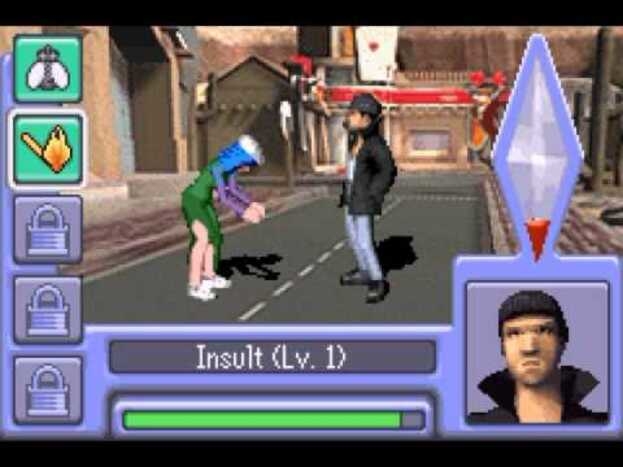 Вид игры Sims 2 на Game Boy Advance.