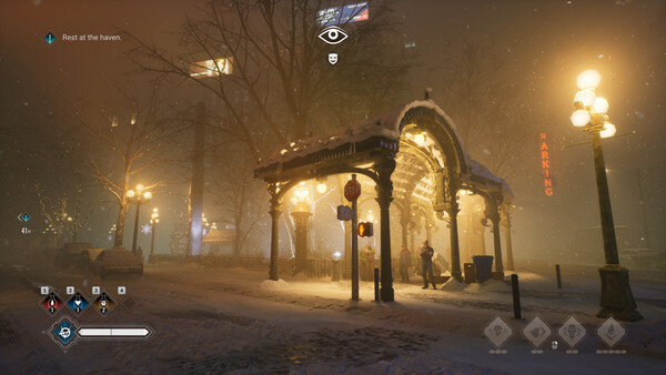 Интерфейс во время игры Vampire: The Masquerade — Bloodlines 2.