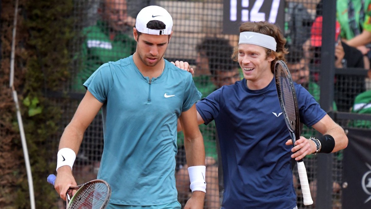 Карен Хачанов и Андрей Рублев.