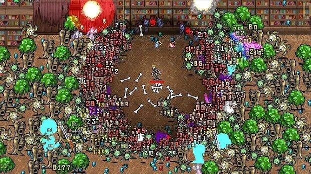 Сражение в Vampire Survivors.