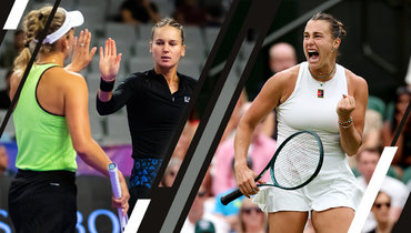 Вероника Кудерметова, Элизе Мертенс и Арина Соболенко.