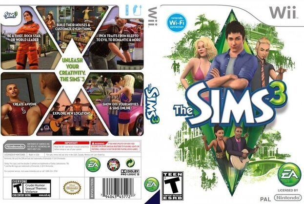Обложка The Sims 3 для Wii.