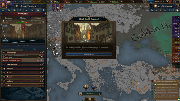 Эпидемия «черной смерти» в Europa Universalis 5.