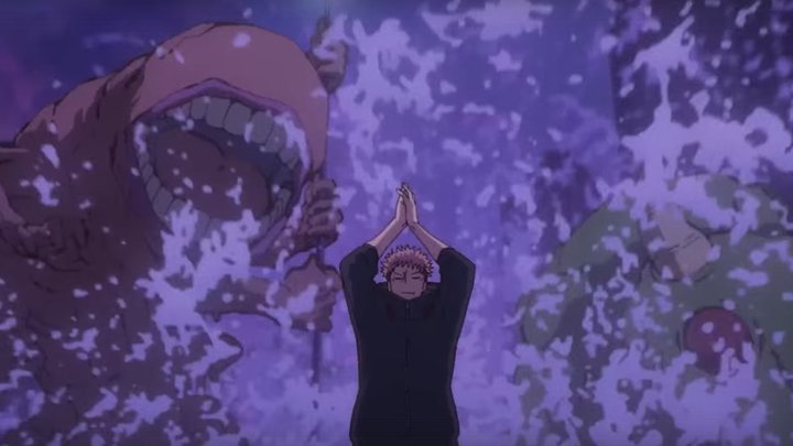 Кадр из аниме «Магическая битва», реж. Пак Сон-ху, Юи Умэмото, Рехэй Такэсита и др., Crunchyroll