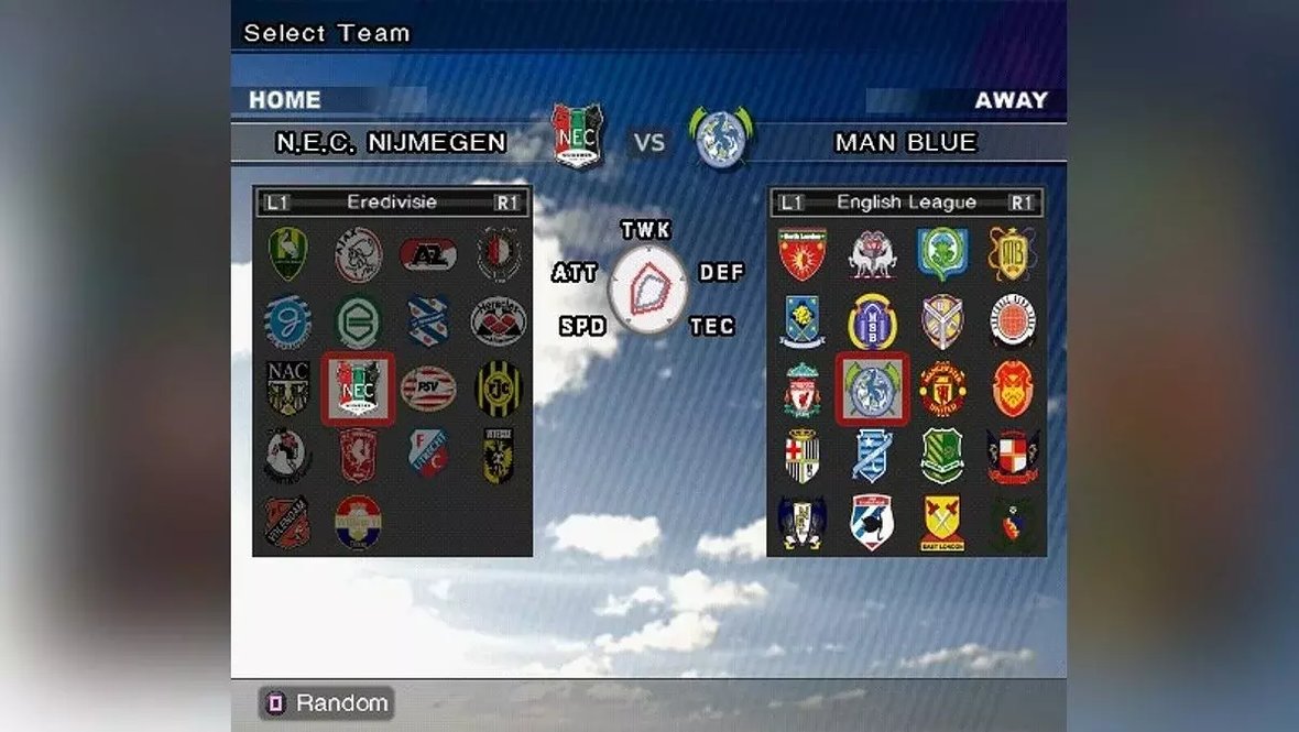 Эмблемы клубов АПЛ (справа) в PES 2009.