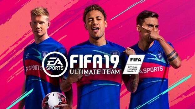 Кевин Де Брейне, Неймар и Пауло Дибала на обложке FIFA 19 Ultimate Team.