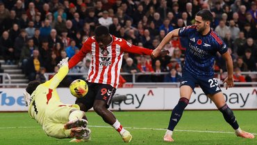 «Сандерленд» на 90+4-й минуте вырвал ничью в матче с «Арсеналом»