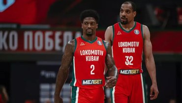 Баскетболисты «Локомотива» Патрик Миллер и Винс Хантер.