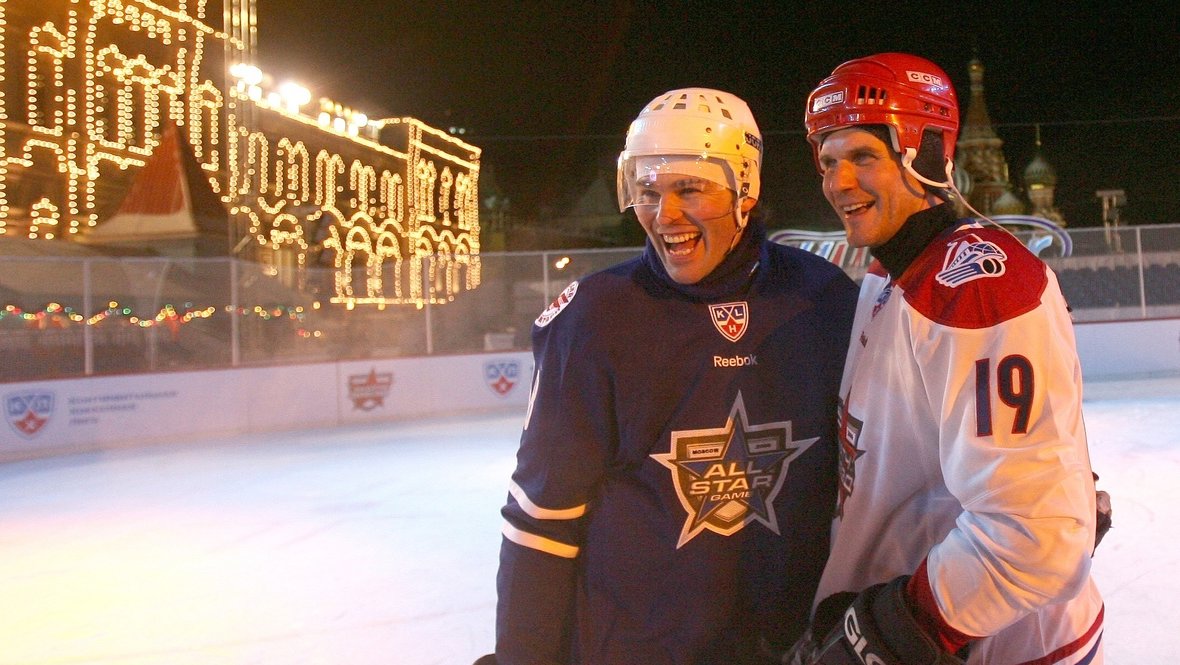 Яромир Ягр и Алексей Яшин.