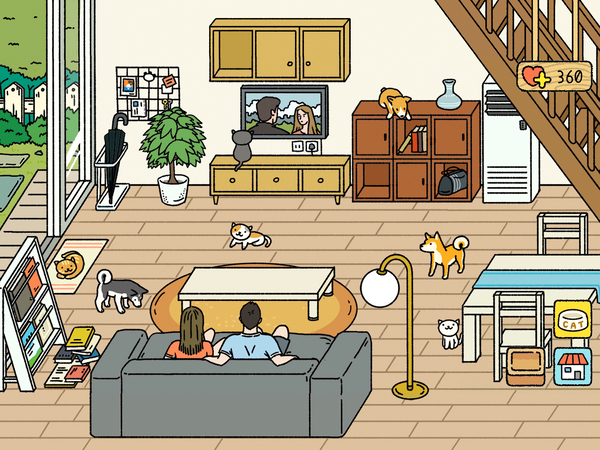 Атмосфера уюта в игре на смартфон.