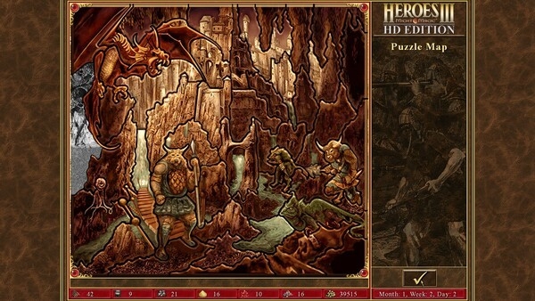 Паззл в Heroes of Might & Magic III (Герои 3).