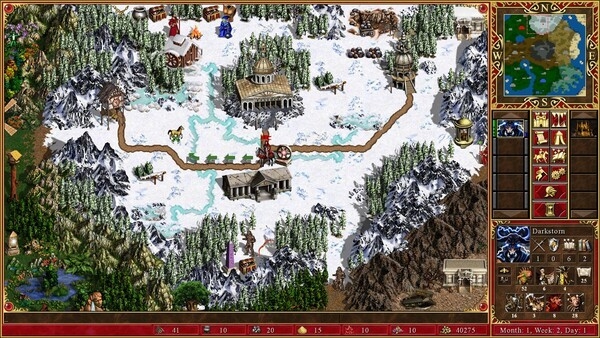 Снежная локация в Heroes of Might & Magic III (Герои 3).