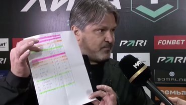 «Вопросы есть?» Евсеев принес на интервью таблицу с прогрессом «Черноморца» под его руководством