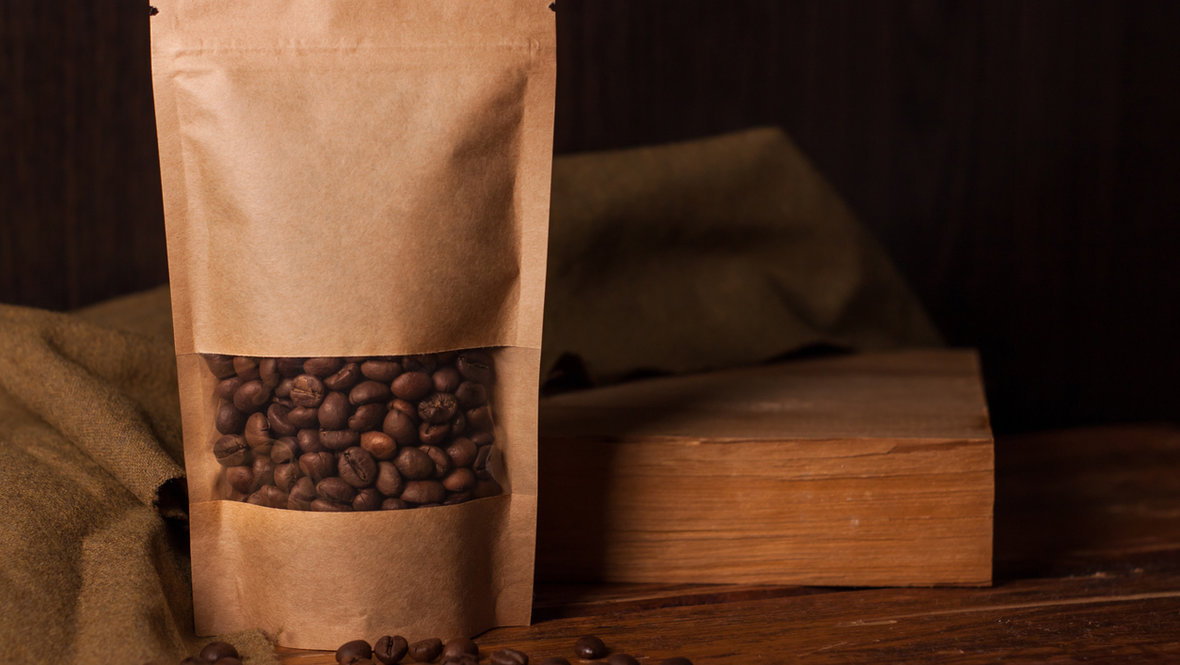 Кофейные зерна в упаковке