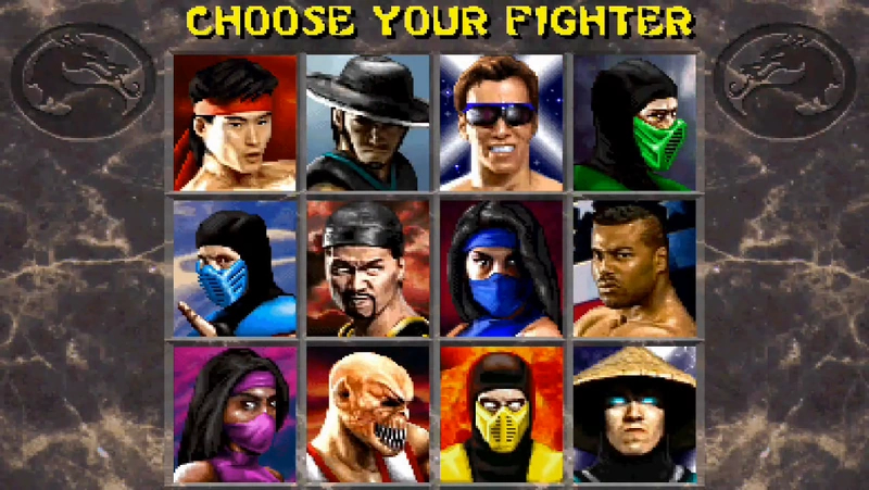 Список персонажей в Mortal Kombat 2.