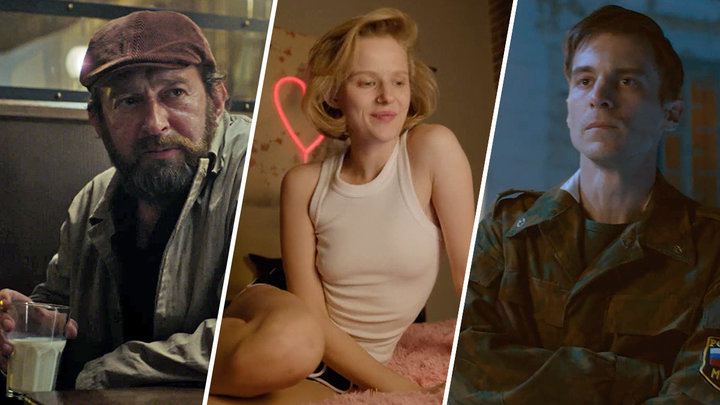 Кадр из сериала «Метод 3», реж. Юрий Быков, Кинопоиск; Кадр из из сериала «Нам покер», реж. Рустам Ильясов, Wink; Кадр из сериала «Аутсорс», реж. Душан Глигоров, Okko