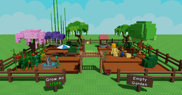 Плейс с фермой в «Роблоксе».