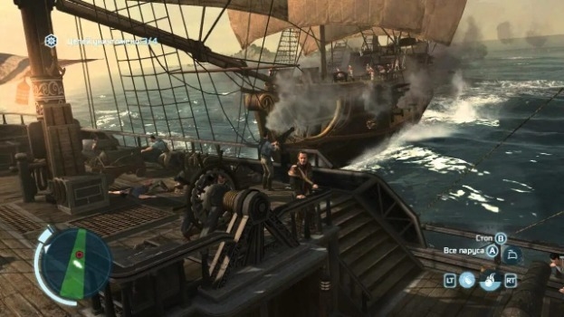 Морское сражение в Assassin's Creed 3.