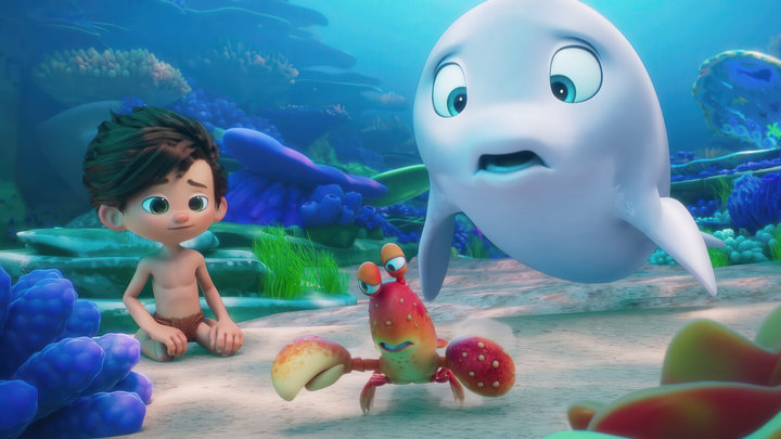 Кадр из мультфильма «Мальчик-дельфин 2», реж. Яна Кузьмина, Sky Frame