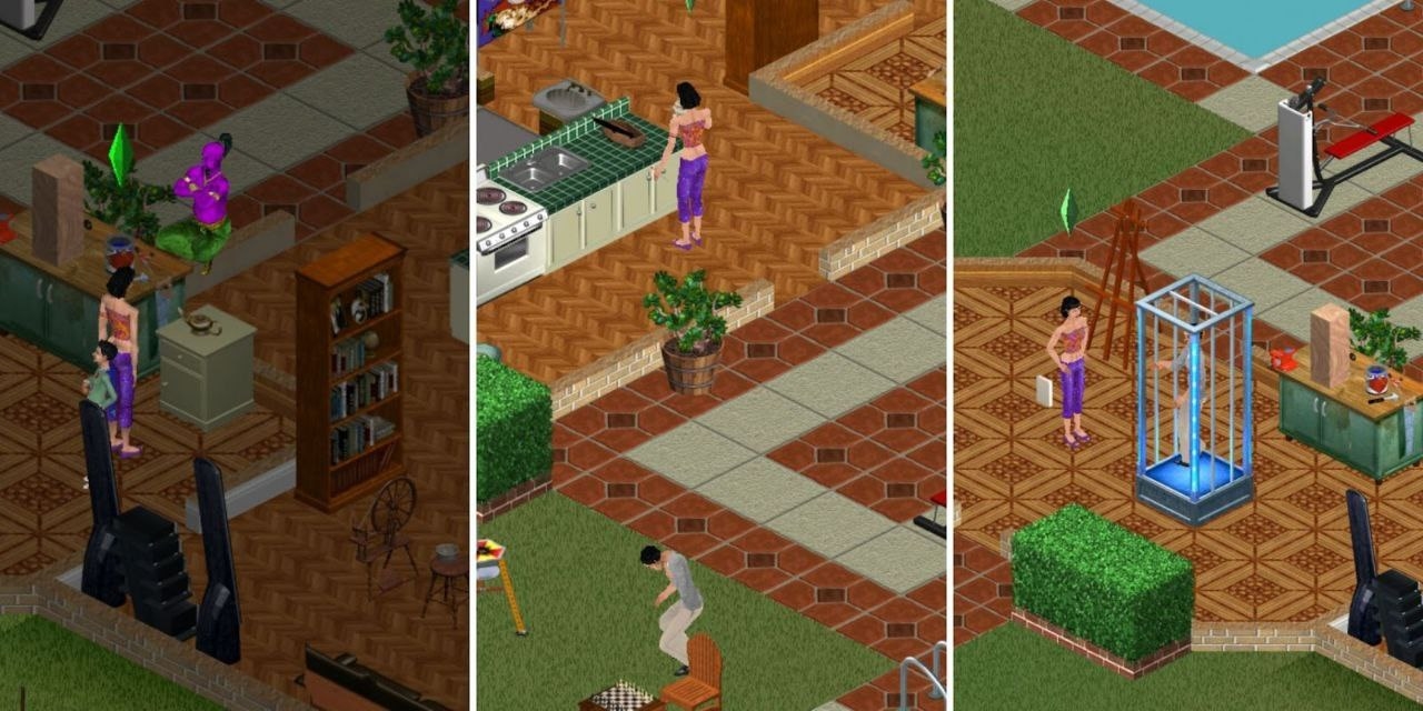Моменты из The Sims 1.