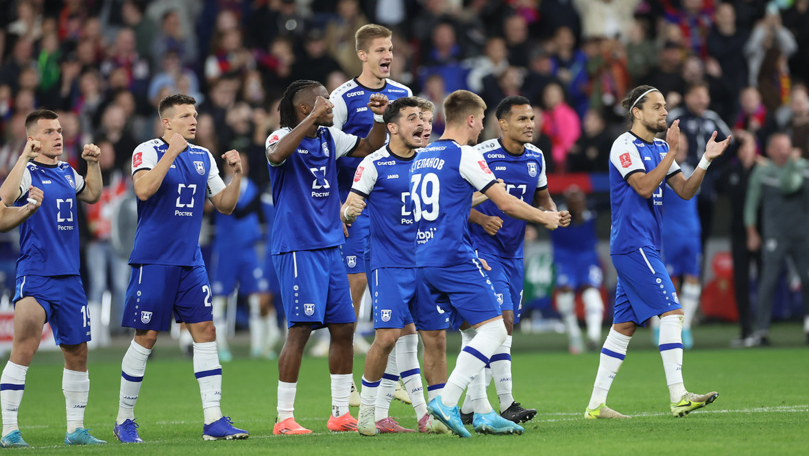 Футболисты «Балтики» после победы над ЦСКА в матче FONBET Кубка России.