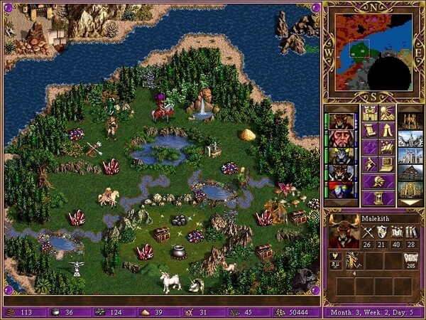 Скриншот интерфейса Героев 3.