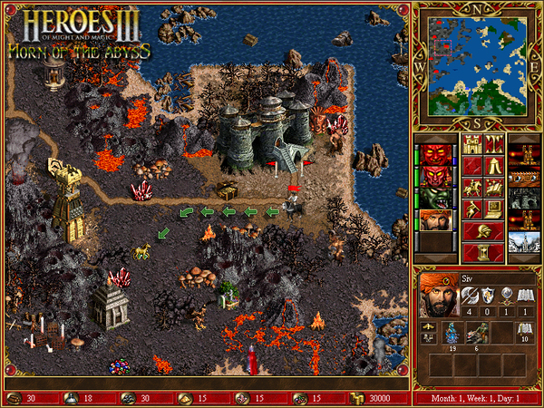 Скриншот Героев 3 с модификацией Horn of the Abyss.