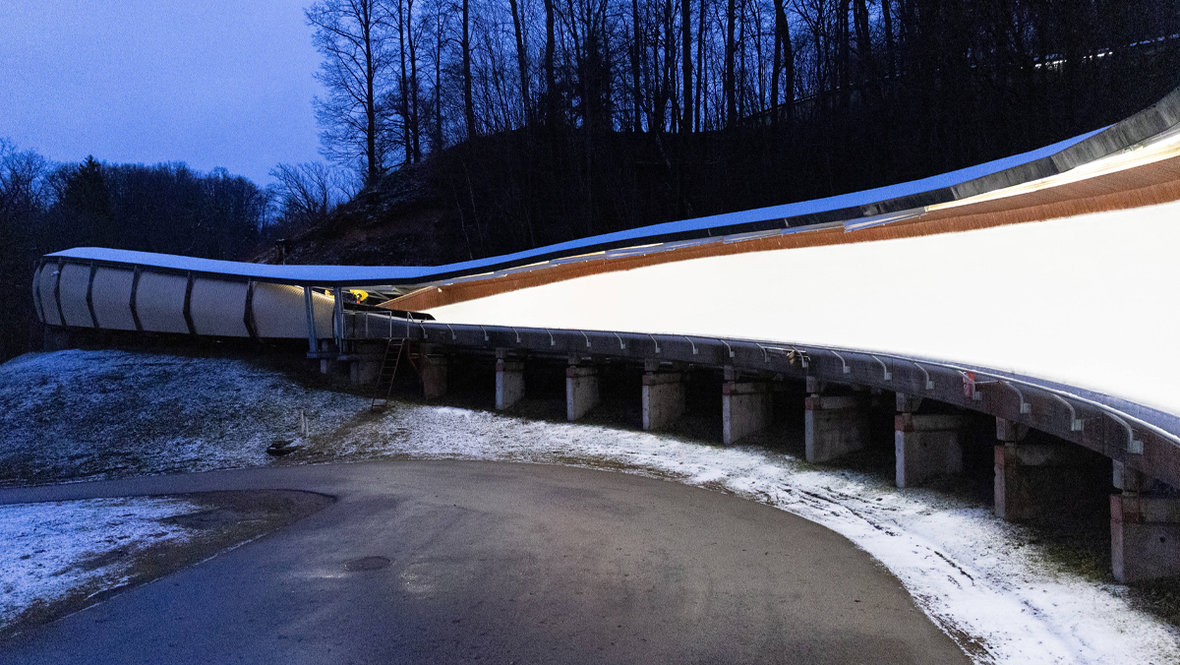 Сигулдская санно-бобслейная трасса.