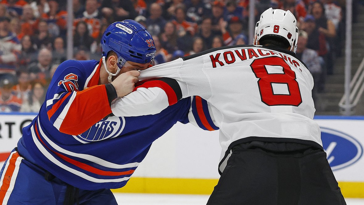 Эдмонтон — Нью-Джерси: реакция на драку Василия Подколзина в матче НХЛ 21 января 2026 года