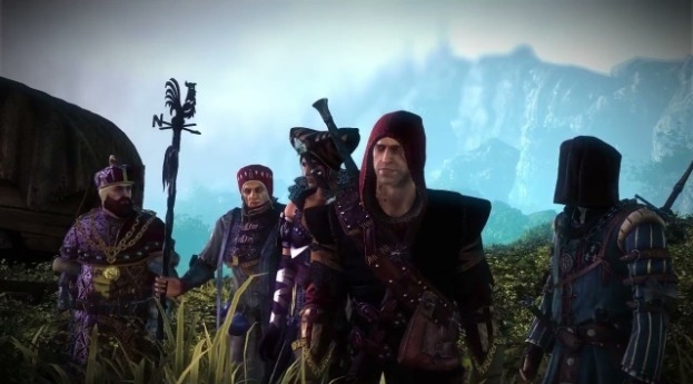 Геральт в компании Вернона Роше и Шеалы Тансервилль.