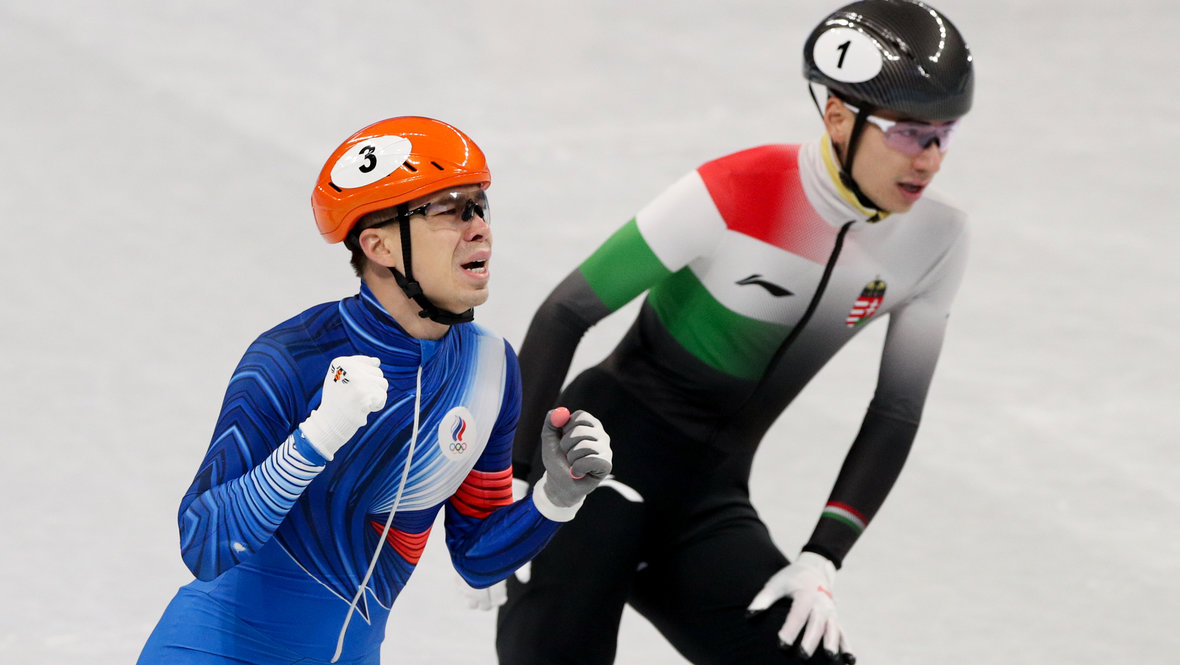 Семен Елистратов (слева) на Олимпиаде в Пекине.