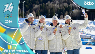 Лыжные гонки: мужская эстафета на Олимпиаде-2026 15 февраля — видео
