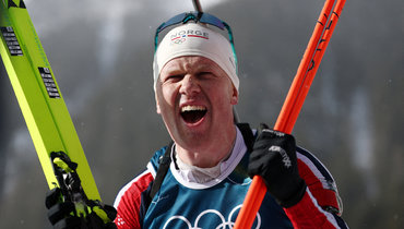 Биатлонист Дале выиграл масс-старт на Олимпиаде. В начале сезона он не попадал в основной состав сборной Норвегии