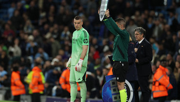 «Реал» заменил Куртуа после перерыва в матче с «Манчестер Сити»