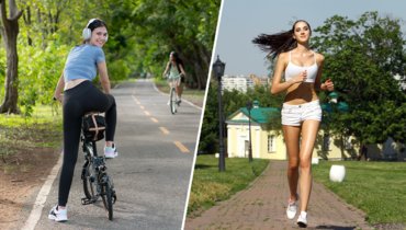 Бег и велосипед