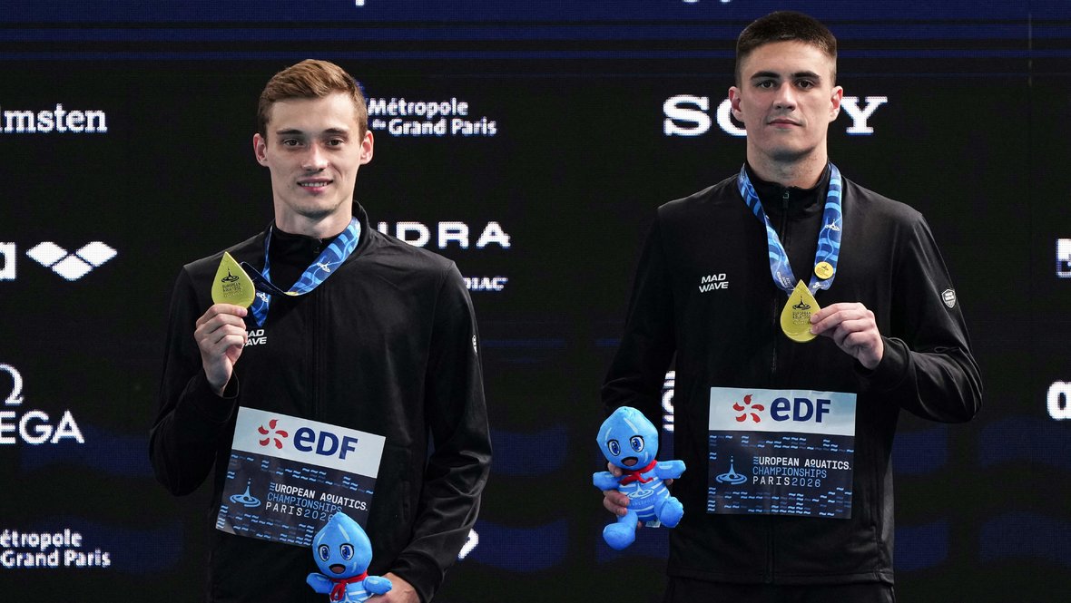 ЧЕ по водным видам спорта 2026: россияне Никита Шлейхер и Руслан Терновой выиграли золото в прыжках в воду