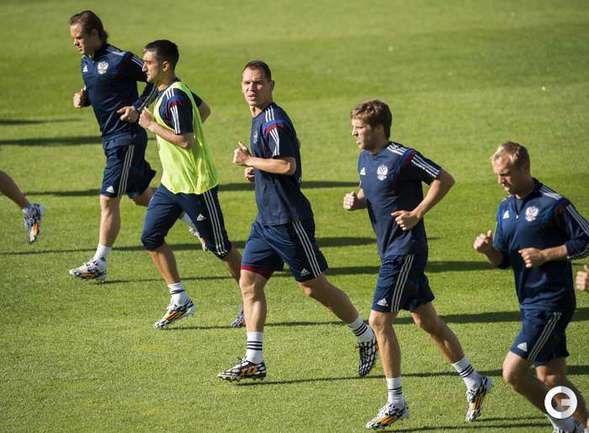 Тренировка сборной России в Осло