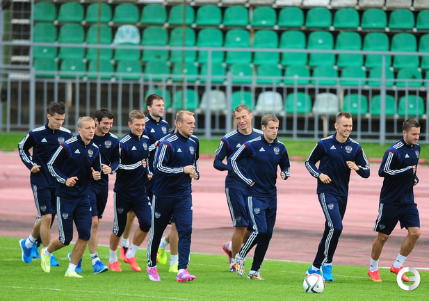 Сборная России готовится к матчу с Лихтенштейном