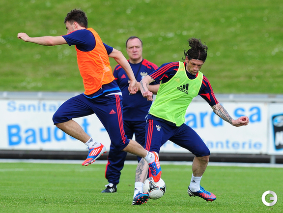 ТРЕНИРОВКА СБОРНОЙ РОССИИ В НЬОНЕ