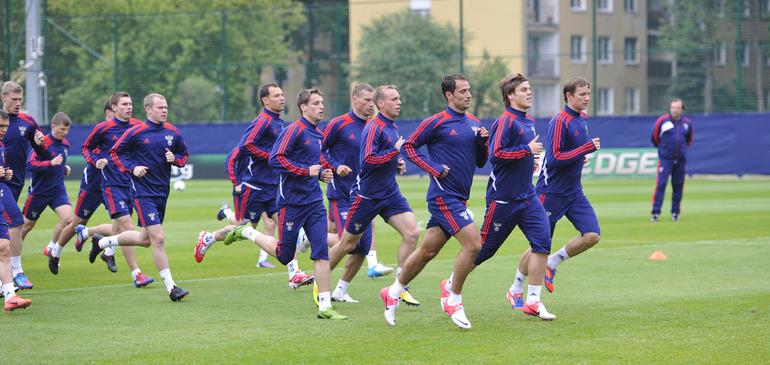 ПЕРВАЯ ТРЕНИРОВКА СБОРНОЙ РОССИИ В ПОЛЬШЕ