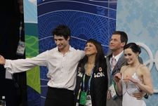 Понедельник. Ванкувер. Скотт МОИР, Марина ЗУЕВА, Игорь ШПИЛЬБАНД и Тесса ВИРТУ. Фото Александра ВИЛЬФА, "СЭ"