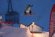 Степан АРТЕМЬЕВ на раскатке перед соревнованиями. Фото Анатолия СТРЕБЕЛЕВА