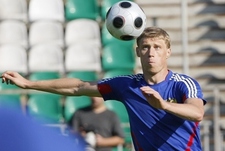 Нападающий сборной России и "Штутгарта" Павел ПОГРЕБНЯК. Фото Александра ФЕДОРОВА, "СЭ"